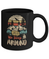 Vintage We Sleep Around Funny Husband Wife Camping Mug Coffee Mug | Teecentury.com