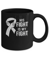 His Fight Is My Fight Lung Cancer Clear Awareness Mug Coffee Mug | Teecentury.com
