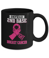 Defend 2nd Base Fight Breast Cancer Awareness Mug Coffee Mug | Teecentury.com
