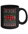 Rhino Red Plaid Ugly Christmas Sweater Funny Gifts Mug Coffee Mug | Teecentury.com