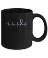 Stomach Cancer Awareness Periwinkle Ribbon Heartbeat Mug Coffee Mug | Teecentury.com