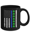 Thin Blue Line Shamrock Irish St Patricks Day Police Mug Coffee Mug | Teecentury.com