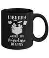 Library Where The Adventure Begins Funny Read Book Mug Coffee Mug | Teecentury.com