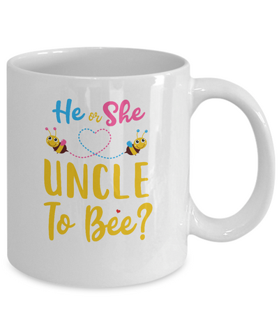 Gender Reveal Pink Or Blue What Will It Bee He Or She Uncle Mug Coffee Mug | Teecentury.com