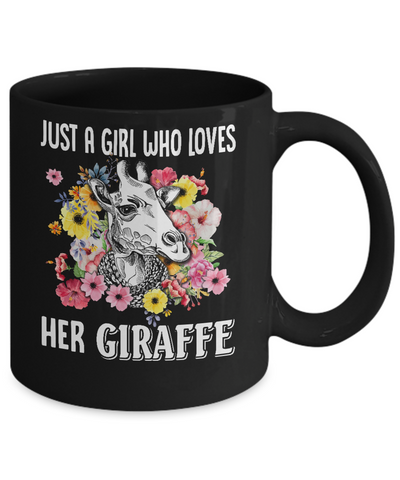 Just A Girl Who Loves Her Giraffe Mug Coffee Mug | Teecentury.com
