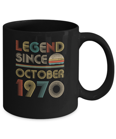 Legend Since October 1970 Vintage 52th Birthday Gifts Mug Coffee Mug | Teecentury.com
