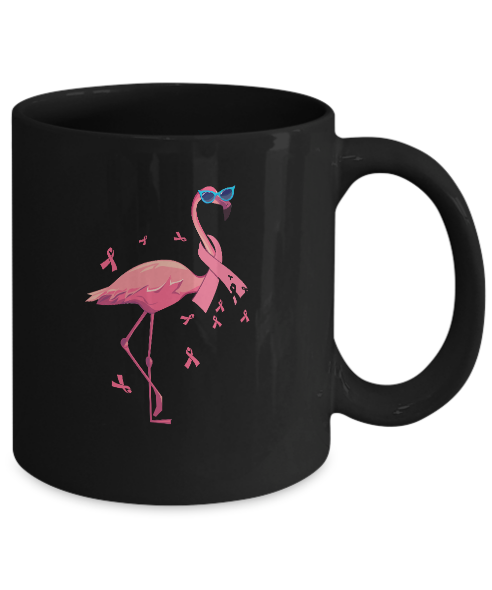 Flamingo Pink Ribbon Breast Cancer Awareness Gift Mug Coffee Mug | Teecentury.com