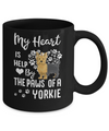 My Heart Is Held By The Paws Of A Yorkie Lover Mug Coffee Mug | Teecentury.com