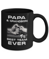 Papa And Grandson Best Team Ever Fathers Day Mug Coffee Mug | Teecentury.com