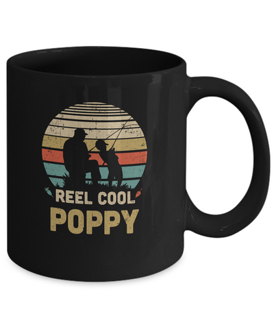Vintage Father's Day Gift Reel Cool Poppy Fishing Mug Coffee Mug | Teecentury.com