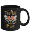 This Girl Love Her Dog Pug Halloween Mug Coffee Mug | Teecentury.com