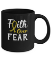 Childhood Cancer Awareness Gold Ribbon Faith Over Fear Mug Coffee Mug | Teecentury.com