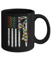 Support Autism Awareness American Flag Mug Coffee Mug | Teecentury.com