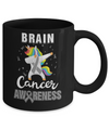 Inspirational Brain Cancer Awareness Unicorn Support Mug Coffee Mug | Teecentury.com