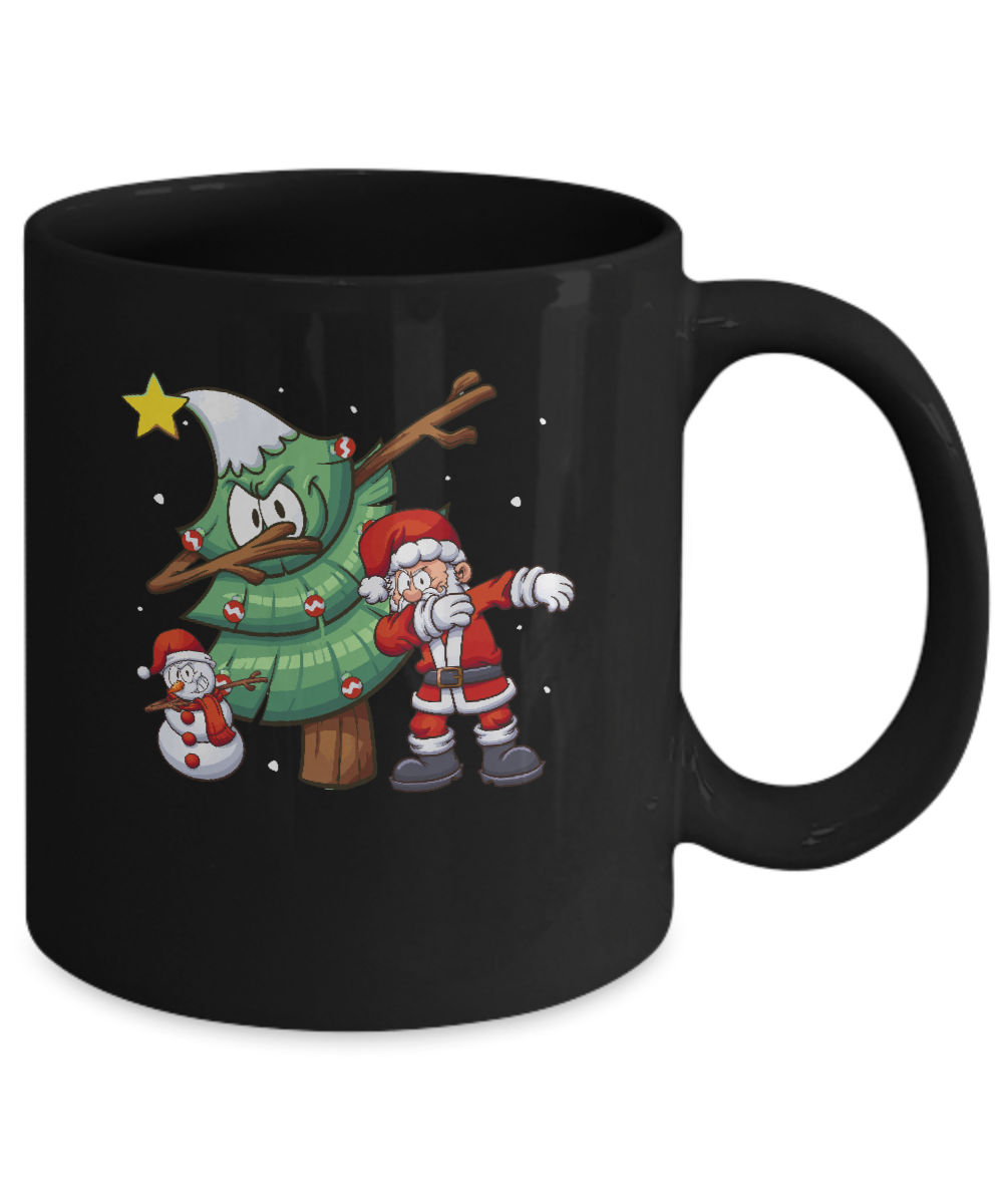 Dabbing Santa Through The Snow Mug Coffee Mug | Teecentury.com