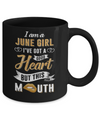 I Am A June Girl I've Got A Good Heart Birthday Mug Coffee Mug | Teecentury.com