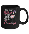 This Is My Human Costume Im Really Flamingo Halloween Mug Coffee Mug | Teecentury.com