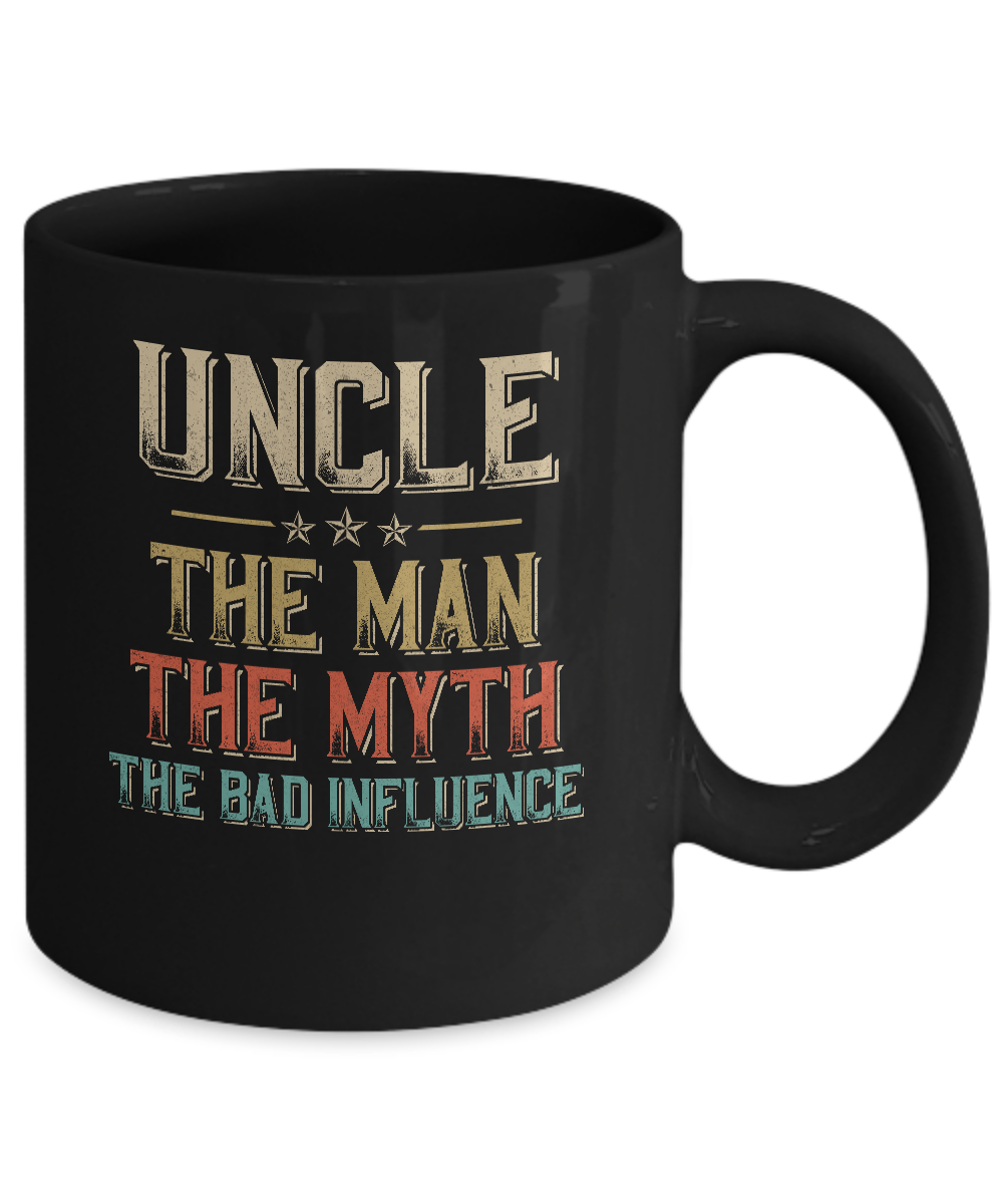 Vintage Uncle The Man The Myth The Bad Influence Mug Coffee Mug | Teecentury.com
