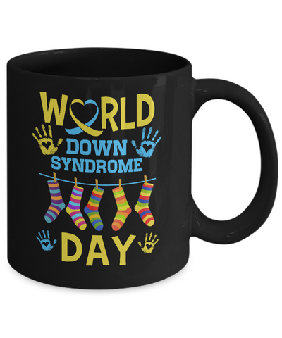 World Down Syndrome Day Gifts Dad Mom Kids Socks Mug Coffee Mug | Teecentury.com