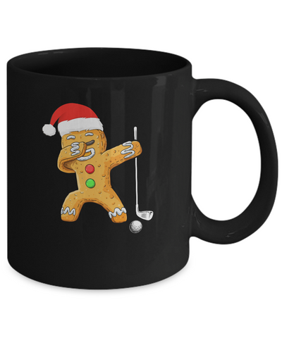 Dabbing Gingerbread Santa Golf Christmas Pajama Gifts Mug Coffee Mug | Teecentury.com