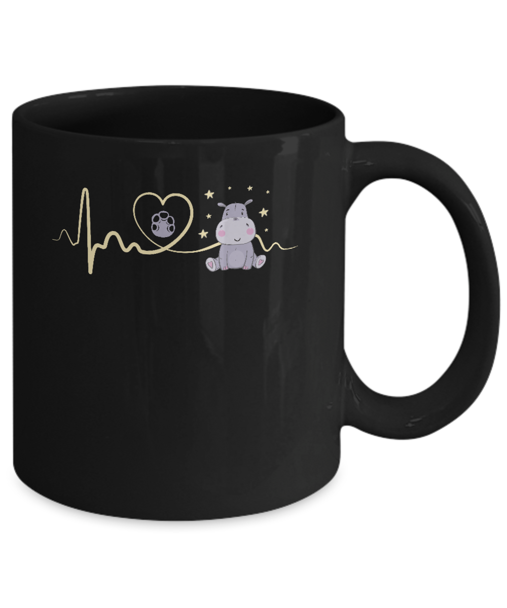 Hippo Cute Preemie Baby Heartbeat Mug Coffee Mug | Teecentury.com