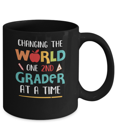 Changing The World One 2nd Grader Back To School Teacher Mug Coffee Mug | Teecentury.com