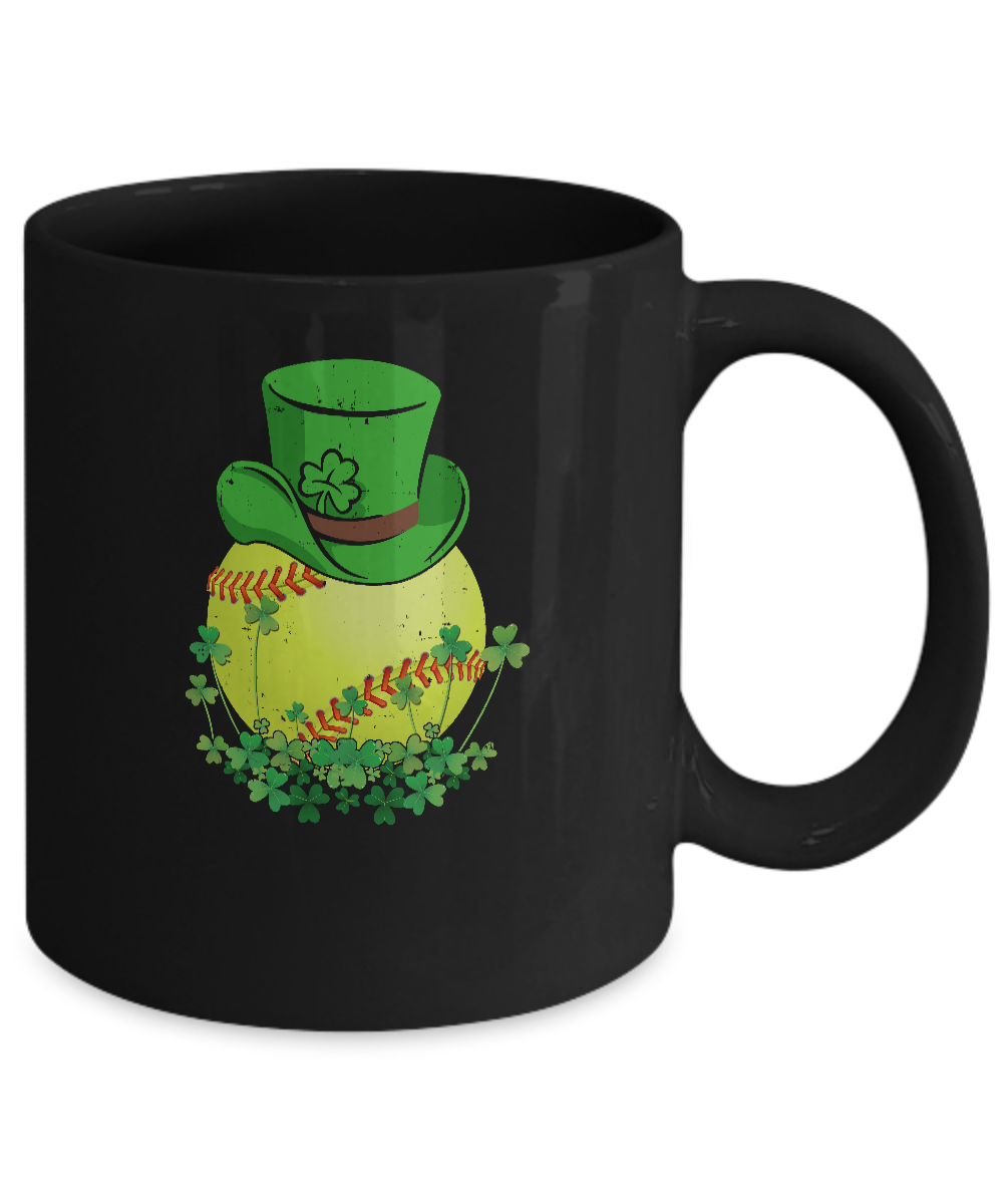 Shamrock Softball Leprechaun St Patricks Day Mug Coffee Mug | Teecentury.com