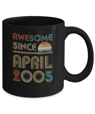 Awesome Since April 2005 Vintage 17th Birthday Gifts Mug Coffee Mug | Teecentury.com
