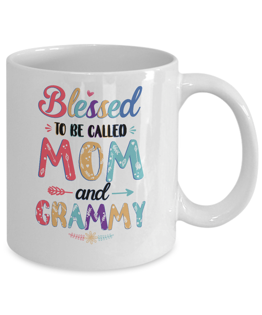 Blessed To Be Called Mom And Grammy Mothers Day Gift Mug Coffee Mug | Teecentury.com
