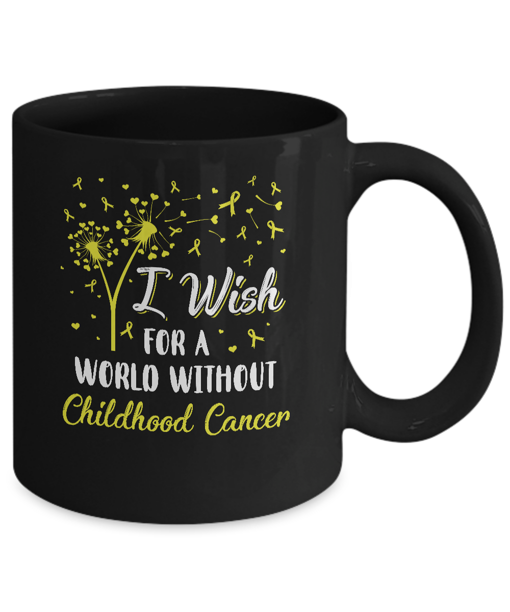 I Wish For A World Without Childhood Cancer Awareness Mug Coffee Mug | Teecentury.com