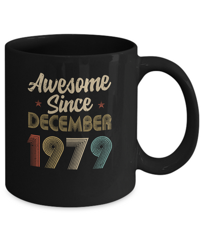 Awesome Since December 1979 Vintage 43th Birthday Gifts Mug Coffee Mug | Teecentury.com