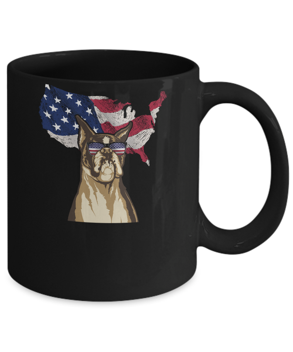 Funny Patriot Boxer Dog 4Th Of July American Flag Mug Coffee Mug | Teecentury.com