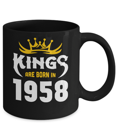 Kings Are Born In 1958 Birthday Gift Coffee Mug | Teecentury.com