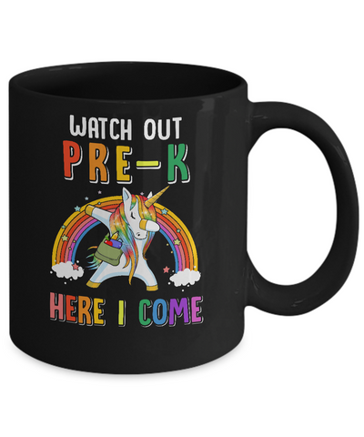 Pre-K Here I Come Unicorn Back To School Mug Coffee Mug | Teecentury.com