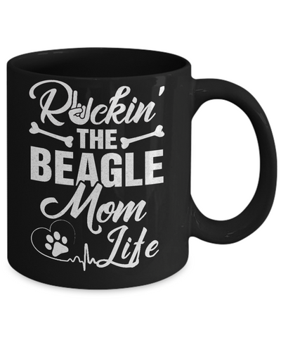 Rockin The Beagle Mom Life Mug Coffee Mug | Teecentury.com