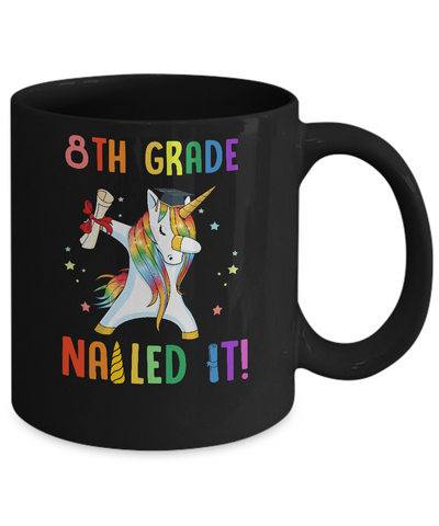 Dabbing 8th Grade Unicorn Nailed It Graduation Class Of 2022 Mug Coffee Mug | Teecentury.com