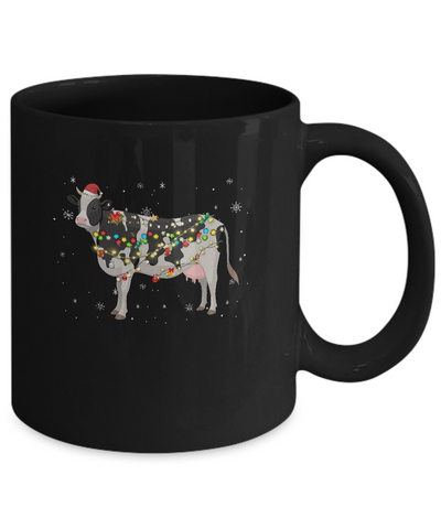 Vintage Cow Merry Christmas Light Led Mug Coffee Mug | Teecentury.com