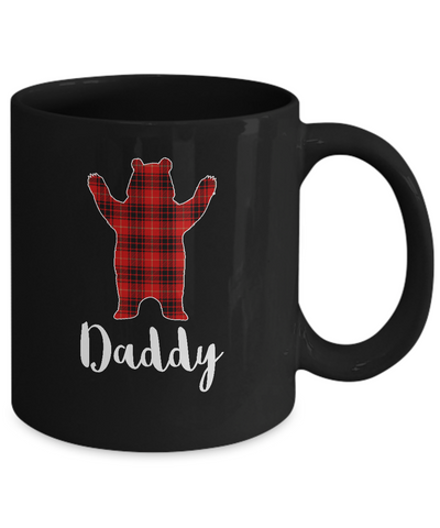 Red Daddy Bear Buffalo Plaid Family Christmas Pajamas Mug Coffee Mug | Teecentury.com