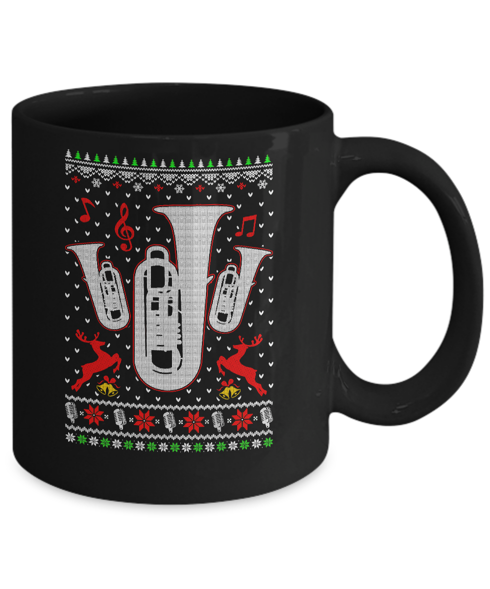 Santa Tuba Ugly Christmas Sweater Gifts Mug Coffee Mug | Teecentury.com