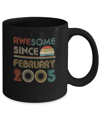 Awesome Since February 2005 Vintage 17th Birthday Gifts Mug Coffee Mug | Teecentury.com