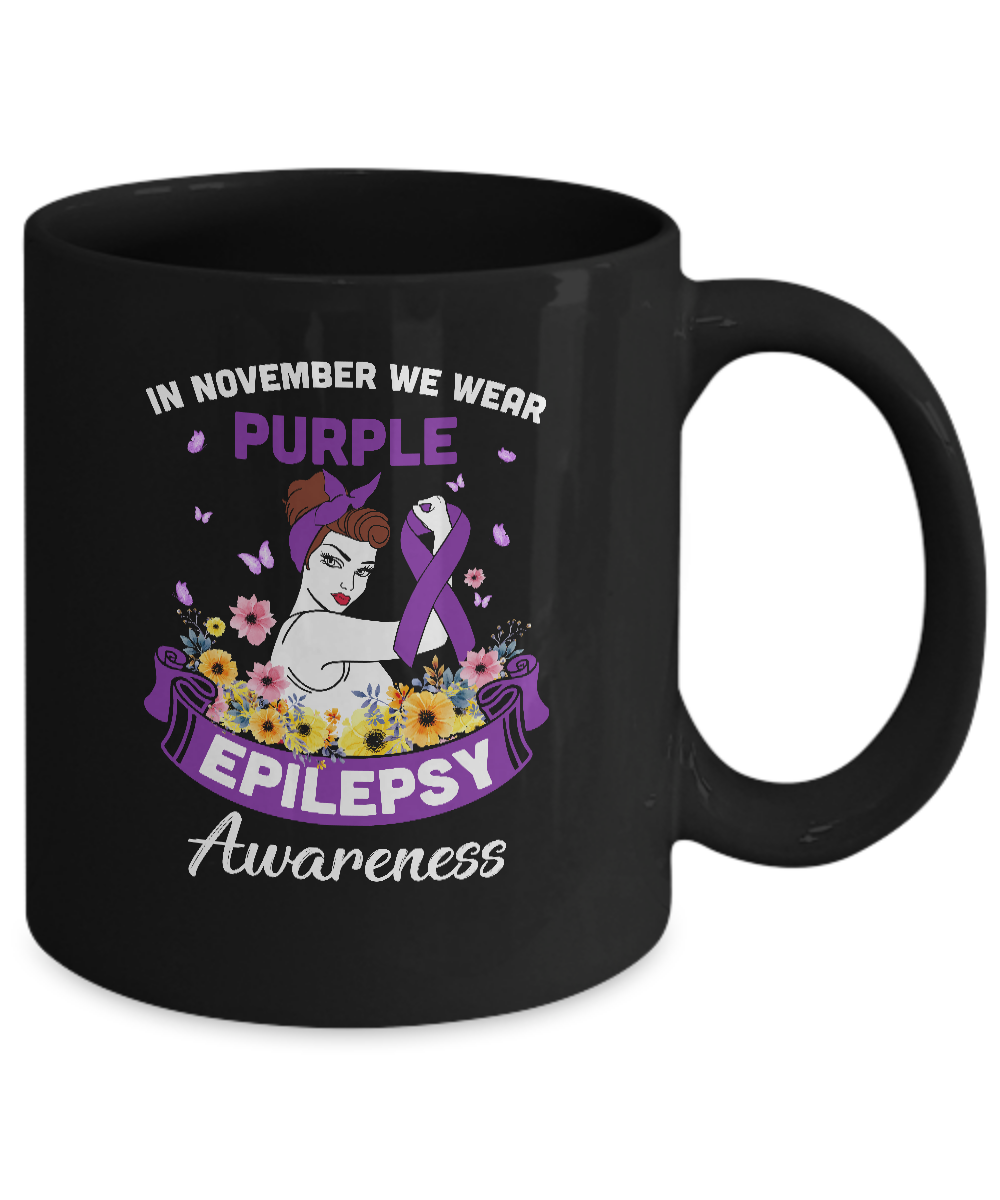 In November We Wear Purple Epilepsy Awareness Support Gifts Mug Coffee Mug | Teecentury.com