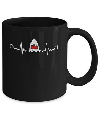 Funny Shark Heartbeat Lovers Gift Mug Coffee Mug | Teecentury.com