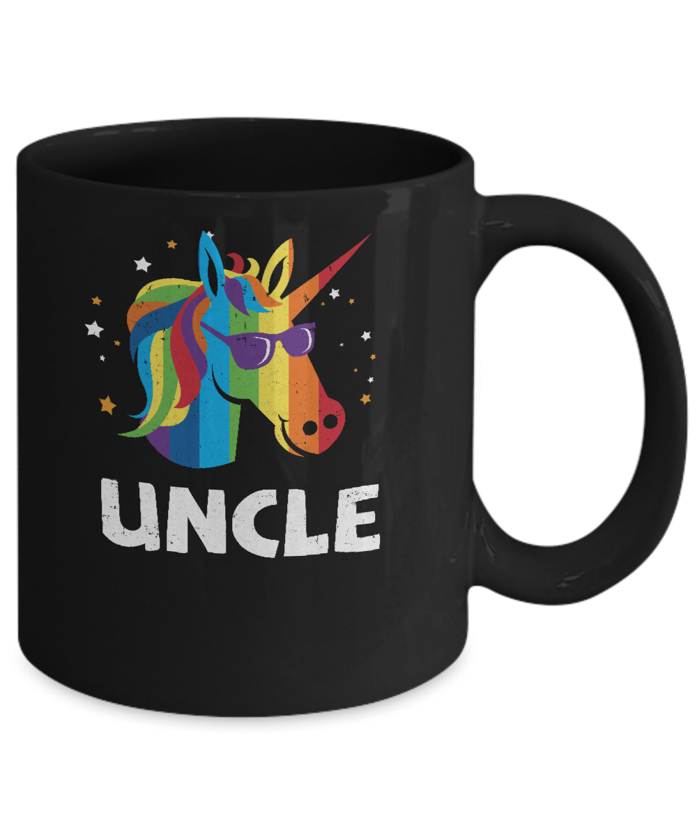 LGBT Pride Lesbian Gay Proud Uncle Unicorn Mug Coffee Mug | Teecentury.com