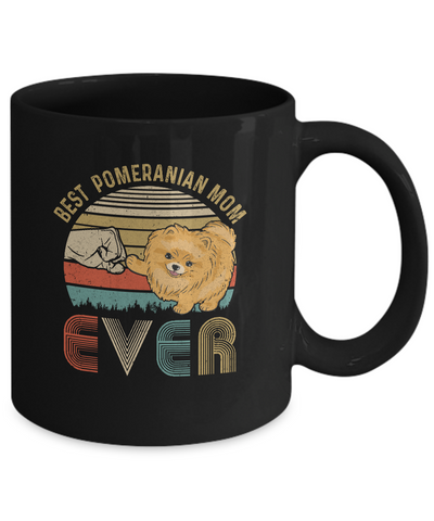 Vintage Best Pomeranian Mom Ever Bump Fit Funny Mom Gifts Mug Coffee Mug | Teecentury.com