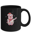 Santa Pig Christmas Lights Pig Lover Christmas Gift Mug Coffee Mug | Teecentury.com