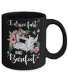 I Drive Fast And Barefoot Funny Sewing Quilting Fabric Mug Coffee Mug | Teecentury.com