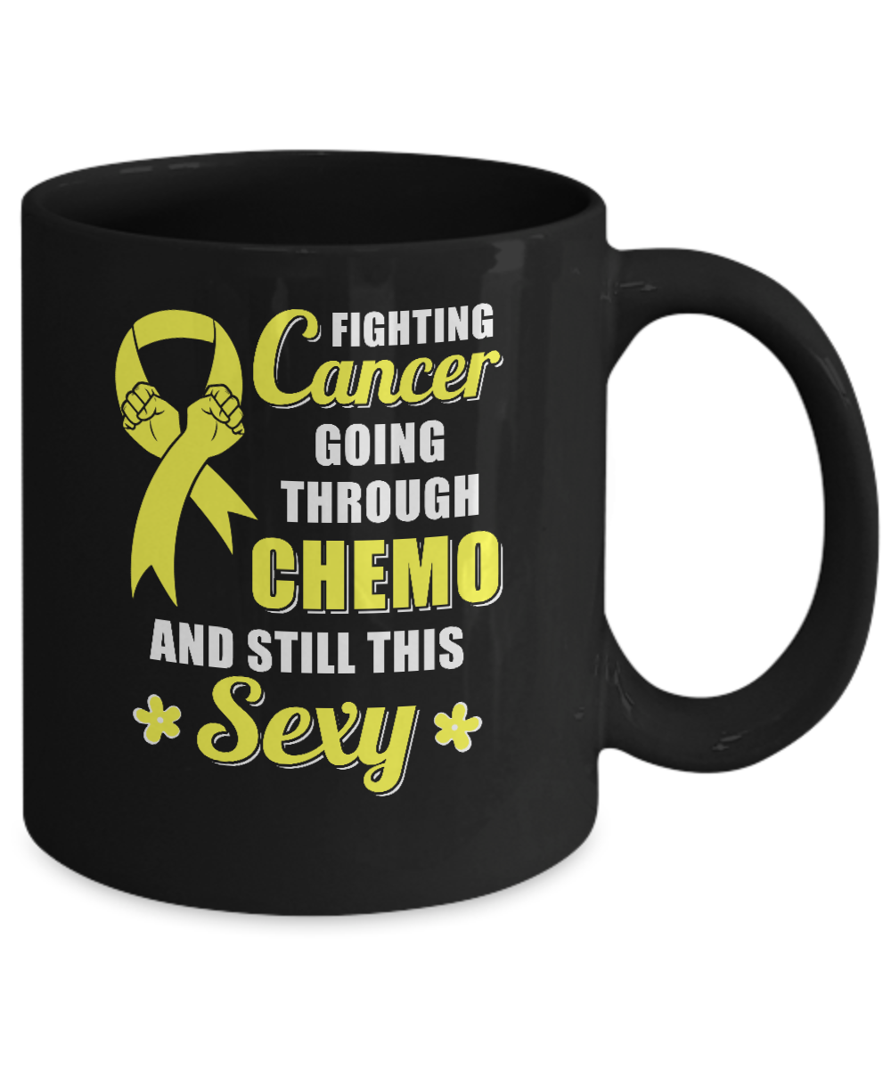Fighting Cancer Chemo And Still This Sexy Yellow Awareness Mug Coffee Mug | Teecentury.com