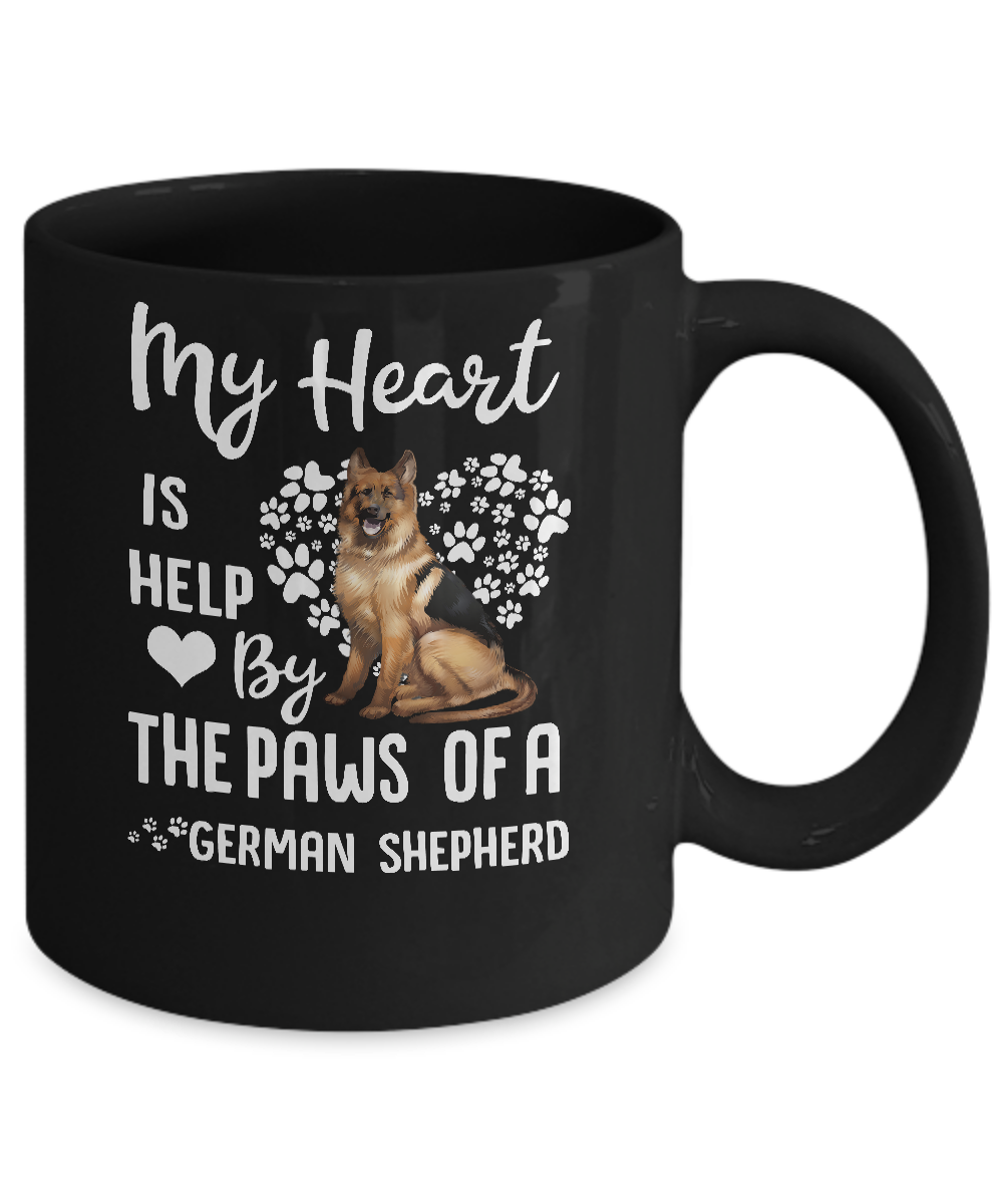 My Heart Is Held By The Paws Of A German Shepherd Lover Mug Coffee Mug | Teecentury.com