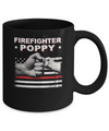 Firefighter Fireman Poppy American Flag Fathers Day Mug Coffee Mug | Teecentury.com