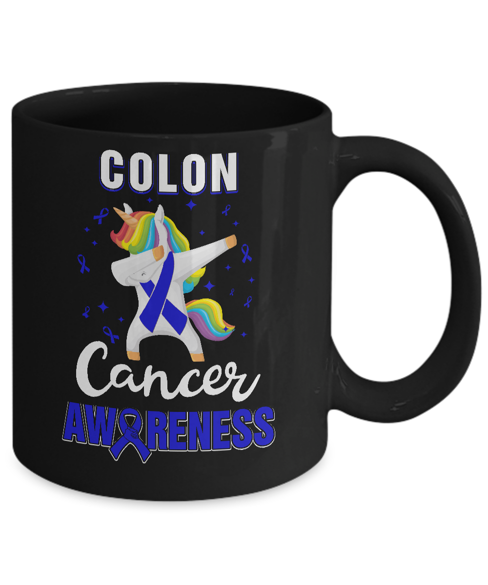 Inspirational Colon Cancer Awareness Unicorn Support Mug Coffee Mug | Teecentury.com